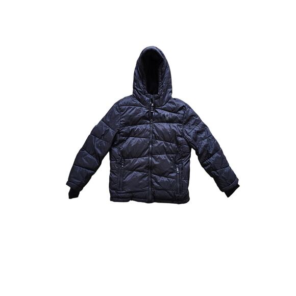 Spyder Nexus Puffer Hooded Nylon‎ Black Jacket Boy's Size Medium (10-12) - Picture 1 of 8
